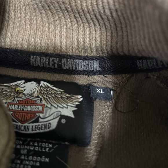 Harley-Davidson Mens Size XL 1/4 Zip Cadet Pullover Sweatshirt Embroidered Logo - Picture 8 of 10